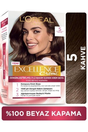 L'oréal Paris Excellence Creme Saç Boyası - 5 Kahve - 3