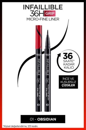 L'oréal Paris Infaillible 36h Grip Micro Fine Eyeliner 01 Obsidian - Siyah - 3