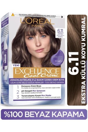 L’oréal Paris Excellence Cool Creme Haarfärbemittel – 6. 11 Extra aschige dunkle Brünette - 2