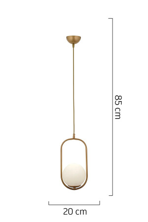 Lorin Einzelne antike Hängelampe, weißes Glas, moderne Hängelampe, Küche, Wohnzimmer, Hängelampe, Kronleuchter 3537-01-FR - 8