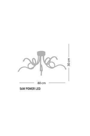 Lucea Daylight LED 5-teiliger anthrazitfarbener Plafone-Kronleuchter LMR-2089-05-GR - 8