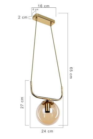 Luciano Single Pendelleuchte Gold mng. 7550 - 4