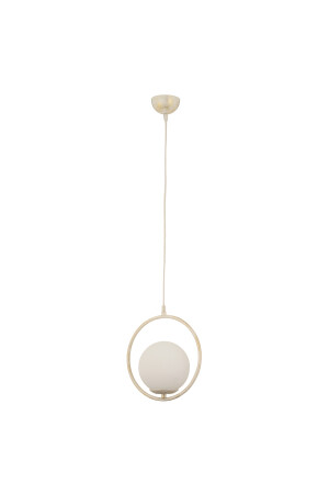 Luis Single White Wiped Pendelleuchte, weißes Glas, moderne Pendelleuchte, Küche, Wohnzimmer, Pendelleuchte, Kronleuchter 3538-01-WH - 7