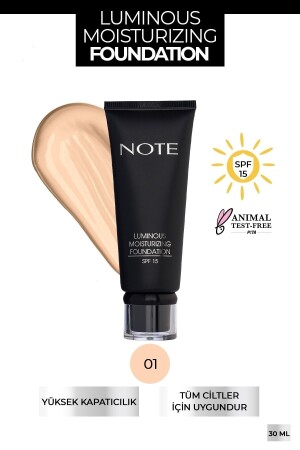 Luminous Moisturizing 01 Foundation Beige - 3