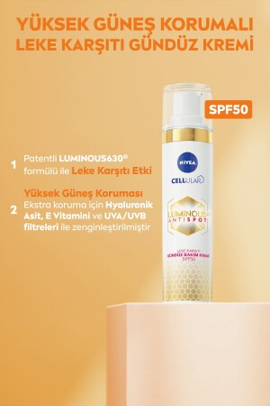 Luminous630 Anti-Makel-Hautpflegeset – Tages-Gesichtscreme SPF50 – Nachtcreme – Hautserum 30 ml – Augencreme - 6