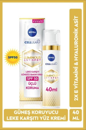 Luminous630 Güneş Korumalı Leke Karşıtı Gündüz Yüz Kremi 40 Ml- Spf50- Hyaluronik Asit- E Vitamini - 2