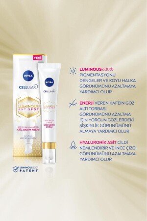 Luminous630 Koyu Halka Karşıtı Göz Bakım Kremi 15ml- Aydınlık Göz Çevresi- Hyaluronik Asit - 4