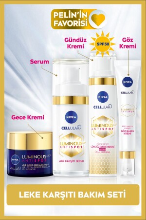 Luminous630 Leke Karşıtı Cilt Bakım Seti-Gündüz Yüz Kremi SPF50-Gece Kremi-Cilt Serumu 30ml-Göz Krem - 3