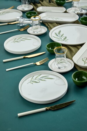 Lux Ceramic Botanical Green 23-teiliges Frühstücksset für 6 Personen - 7