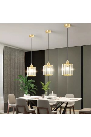 Lüx Kristal Modern Tekli Gold avize lunamsg-1 - 3