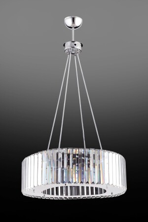 Luxuriöser Diamant-Kronleuchter in Silber, 45 cm - 6