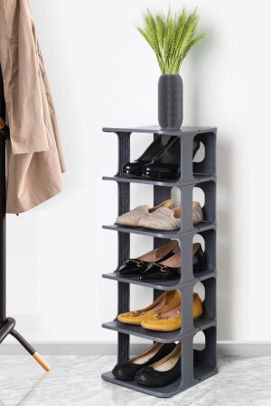 Luxuriöser Schuhregal-Organizer mit 5 Ebenen (GRAU) - 3