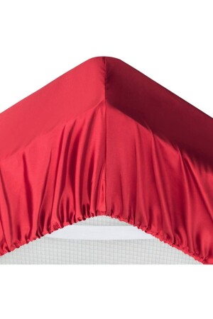 Luxuriöses 4-teiliges Doppelbett-Bettbezug-Set aus Satin, 200 x 220 cm, elastisches Laken, rote Bettwäsche-Set 3 - 7