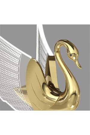 Luxury Exclusive Modern Sarkıt Üçlü Kuğu Led Avize Swan Gold Sarı Ledli Avize burenze1174 - 4