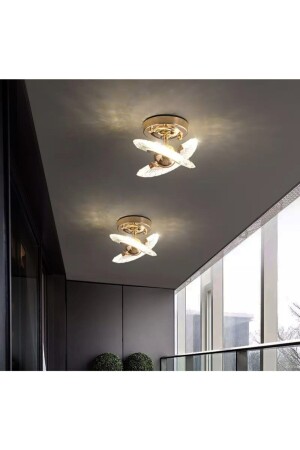 Luxury Exclusive Plafonyer Tavan Led Avize Gold Sarı Ledli Avize burenze2022-2 - 3