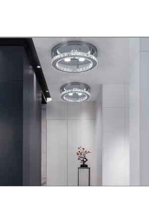 Luxury Modern Plafonyer Kristal Taşlı Led Avize Krom Kumandalı 3 Renk Uyku Modlu burenze2022-10 - 2