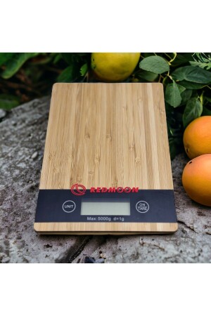 Luxus-Digitalanzeige aus Holz, 5 kg, 1 g, sehr stilvolle elektronische Präzisions-Küchenwaage - 2