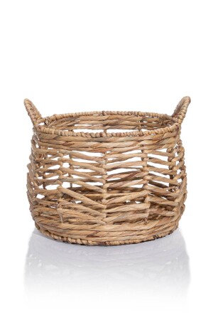 Mäander, natürlicher, handgefertigter Rattan-Strickkorb aus Wasserhyazinthe, 30 x 31 cm, 8851 KH-8851 - 3