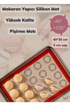 Macaron Maker Backmatte Teigmatte Silikon waschbar 40*30 cm JT-765463 - 3