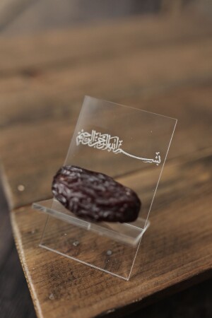 Machen Sie einen Unterschied im Ramadan: Mini-Dattelständer aus Plexiglas von Rahle – Datumshalter – Zuckerdose 6-teilig mit Bismillah-Schriftzug - 4