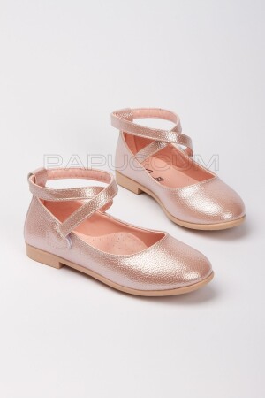 Mädchen-Ballerinas „Powder Ankle Wrap“ mit Klettverschluss - 1