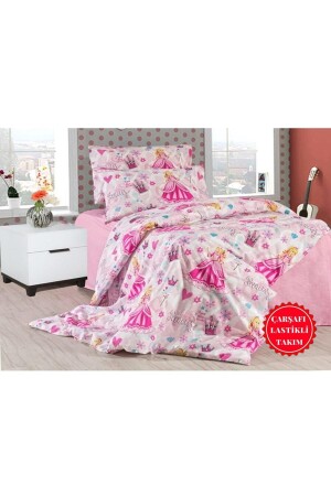 Mädchenzimmer-Prinzessin-gemustertes Einzelbettbezug-Set mit elastischen Laken, Prinzessinneu - 2