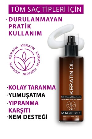 Magıc Mıx Aşırı Yıpranmış Saçlar Için Keratin Yağı 110 ml - 6