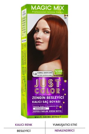 Magic Mix Color Knapp, Hell und Lebendig 7. 43 Permanente Haarfarbe Auburn Copper Gold - 1