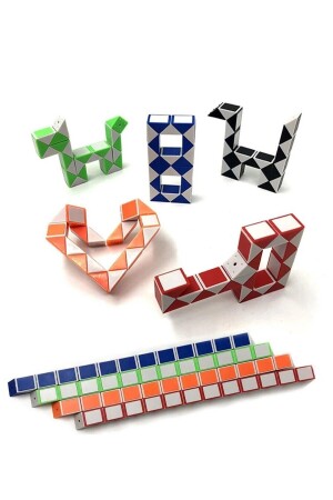 Magic Snake Rubik Şekilden Şekle Giren Sihirli Yılan Zeka Küpü Oyuncak - 3