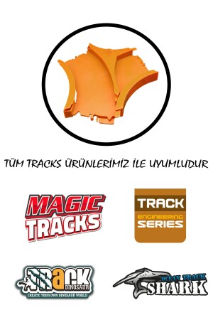 Magic Tracks Aksesuarları 2 Adet Yön Değiştirici Makas- Dinozor Kafa Tünel- Kovboy Kapı - 9