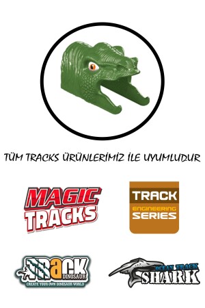 Magic Tracks Zubehör 2 Deflektorscheren – Dinosaurierkopf-Tunnel – Cowboy-Tür - 7