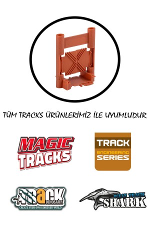 Magic Tracks Zubehör 2 Deflektorscheren – Dinosaurierkopf-Tunnel – Cowboy-Tür - 8