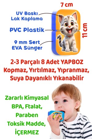 Magnetsiz Bebek Yapbozu Çiftlik Hayvanları Islanınca Yapışan - 4