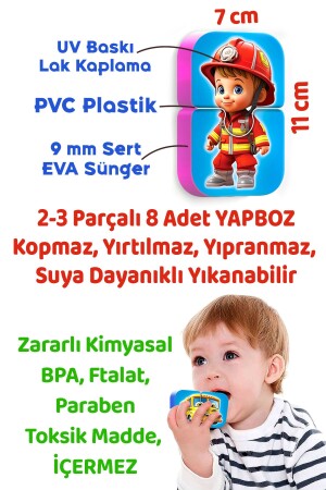 Magnetsiz Bebek Yapbozu Meslekler Islanınca Yapışan - 4