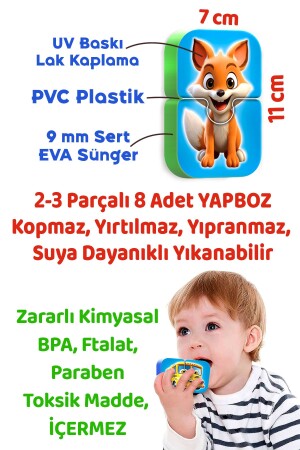 Magnetsiz Bebek Yapbozu Orman Hayvanları Islanınca Yapışan - 4