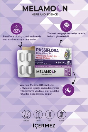 Magnezyum Ve 5-htp Ile Güçlendirilmiş Passiflora (pasiflora) Strese Ve Uykuya Yardımcı 30 Kapsül - 5