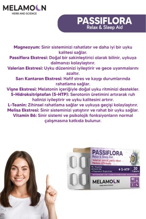 Magnezyum Ve 5-htp Ile Güçlendirilmiş Passiflora (pasiflora) Strese Ve Uykuya Yardımcı 30 Kapsül - 7