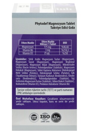 Magnezyum Vitamin B6 D3 - 30 Tablet (MAGNESİUM) PHYTDFMGNSYM - 5