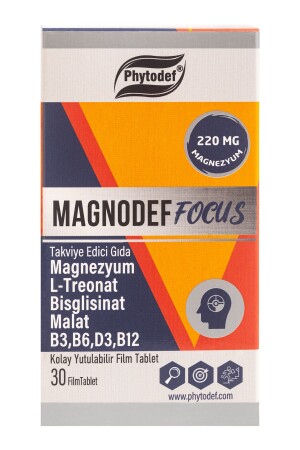 Magnodef Focus Magnesium L-Threonat Bisglycinat Malat 30 Filmtablette - 6