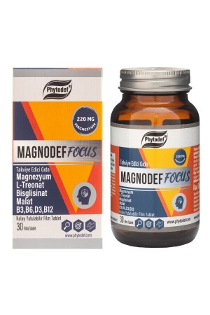 Magnodef Focus Magnesium L-Threonat Bisglycinat Malat 30 Filmtablette - 7