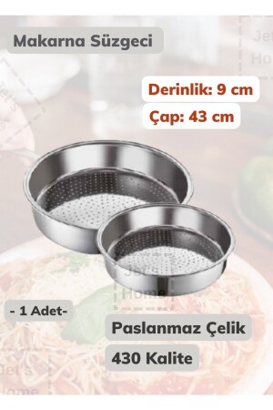 Makarna Süzgeci 43 Cm Paslanmaz Çelik Süzgeç 014.Es219540 - 1