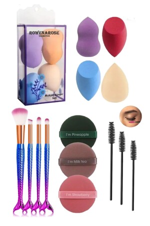 Make-up-Pinsel- und Schwamm-Set, 14-teilig - 1