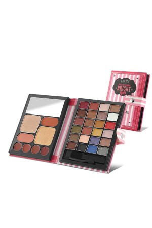 Make-up-Set mit Tasche, 24-teiliger Lidschatten-Palette und Lippenstift - 2