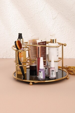 Make-up-Tisch-Organizer, Badezimmer-Organizer, Mehrzweck-Organizer, Gold – Schwarz, rostfreie Beschichtung MAAKORG - 2