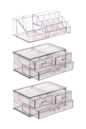 Makyaj Düzenleyici Set 5 Katlı 6 Çekmeceli Akrilik Organizer - 2