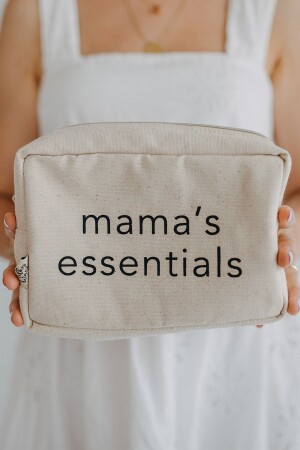 Mama's Essentials Organizer Çok Amaçlı Kanvas Çanta - Makyaj Çantası - Bebek Bakım Çantası - 3