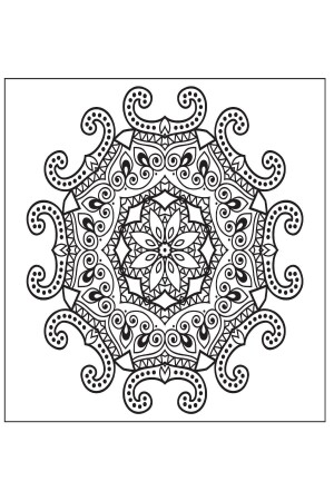 Mandala Boyama Görkemli Desenler - 6