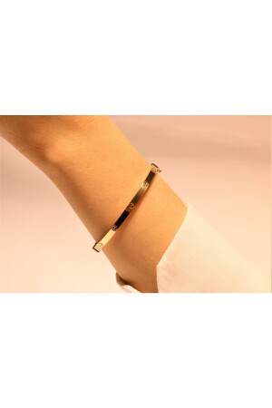 Manschettenarmband aus 8 Karat Gold mit Nieten - 2