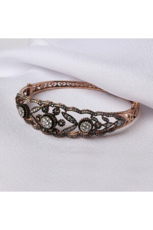 Manschettenarmband aus Roségold mit Diamantkrone - 5