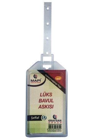 MAPİ LÜKS BAVUL ASKISI (PLASTİK) 45X85 ŞEFFAF TEKLİ - 1